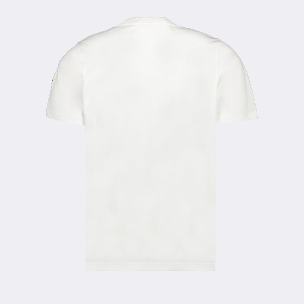Moncler, White T-shirt, Luxury Fashion, Designer Clothing, Logo T-shirt
