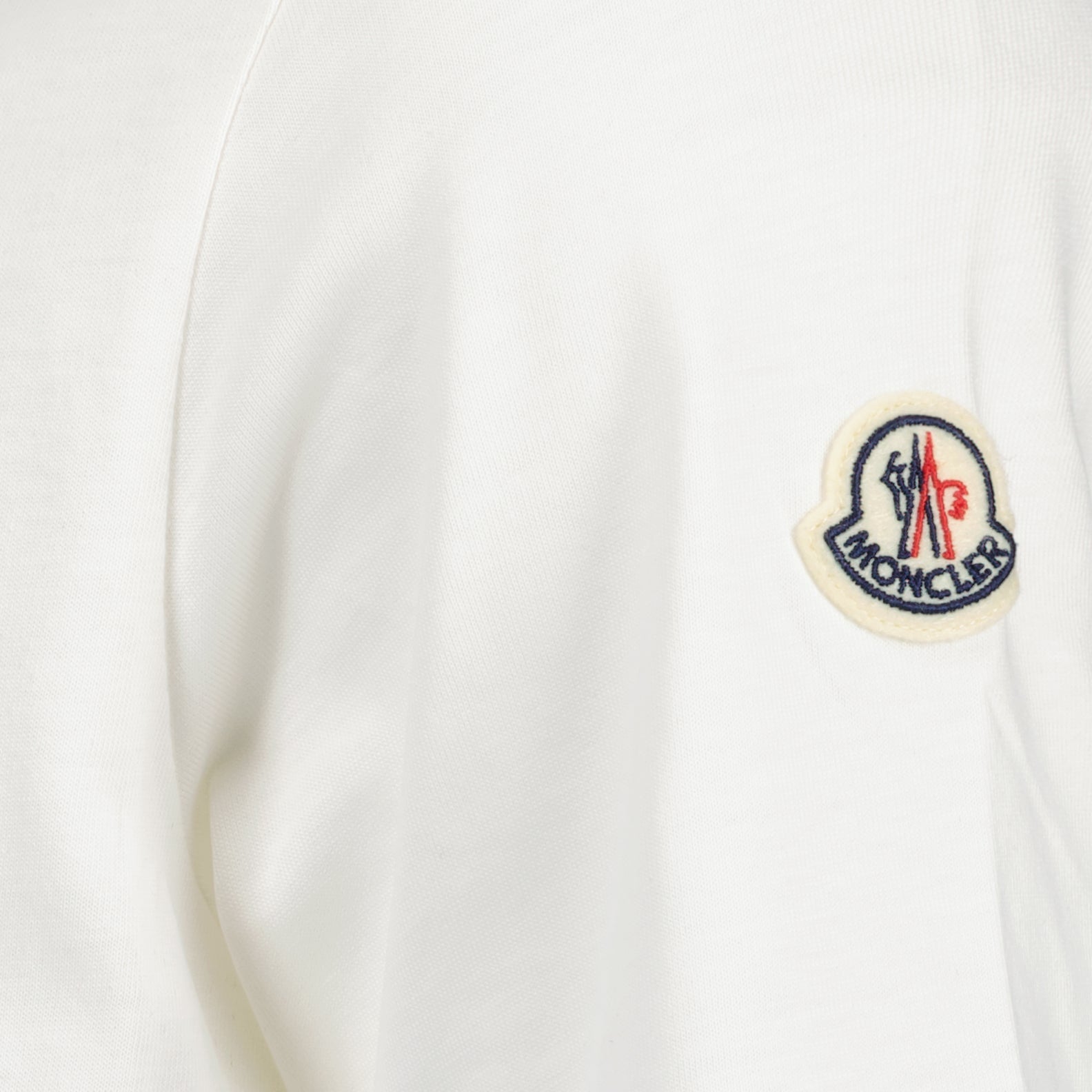 Moncler, White T-shirt, Luxury Fashion, Designer Clothing, Logo T-shirt