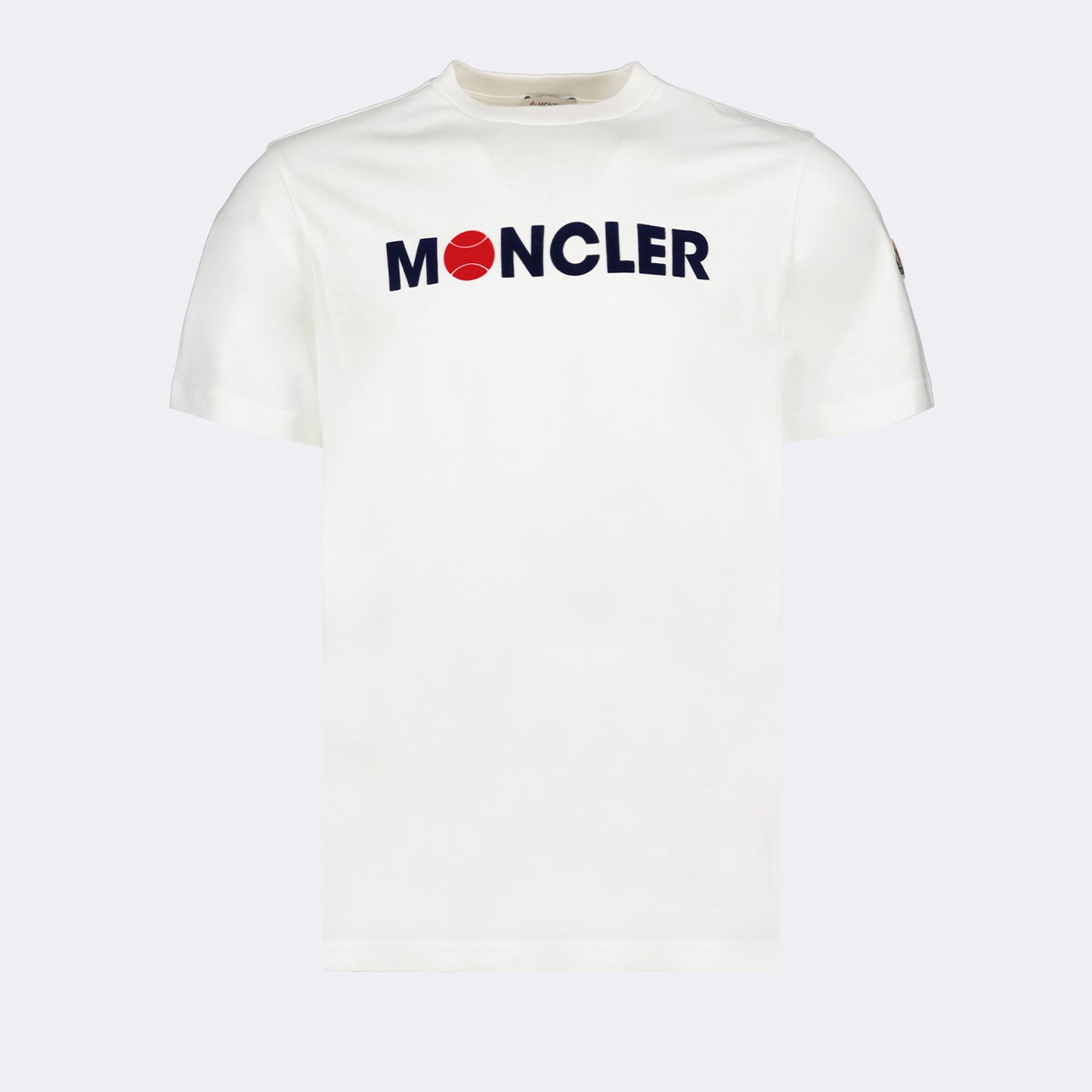 Moncler, White T-shirt, Luxury Fashion, Designer Clothing, Logo T-shirt