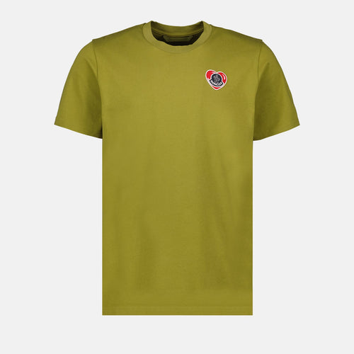 Camiseta con Logo de Corazón Caqui