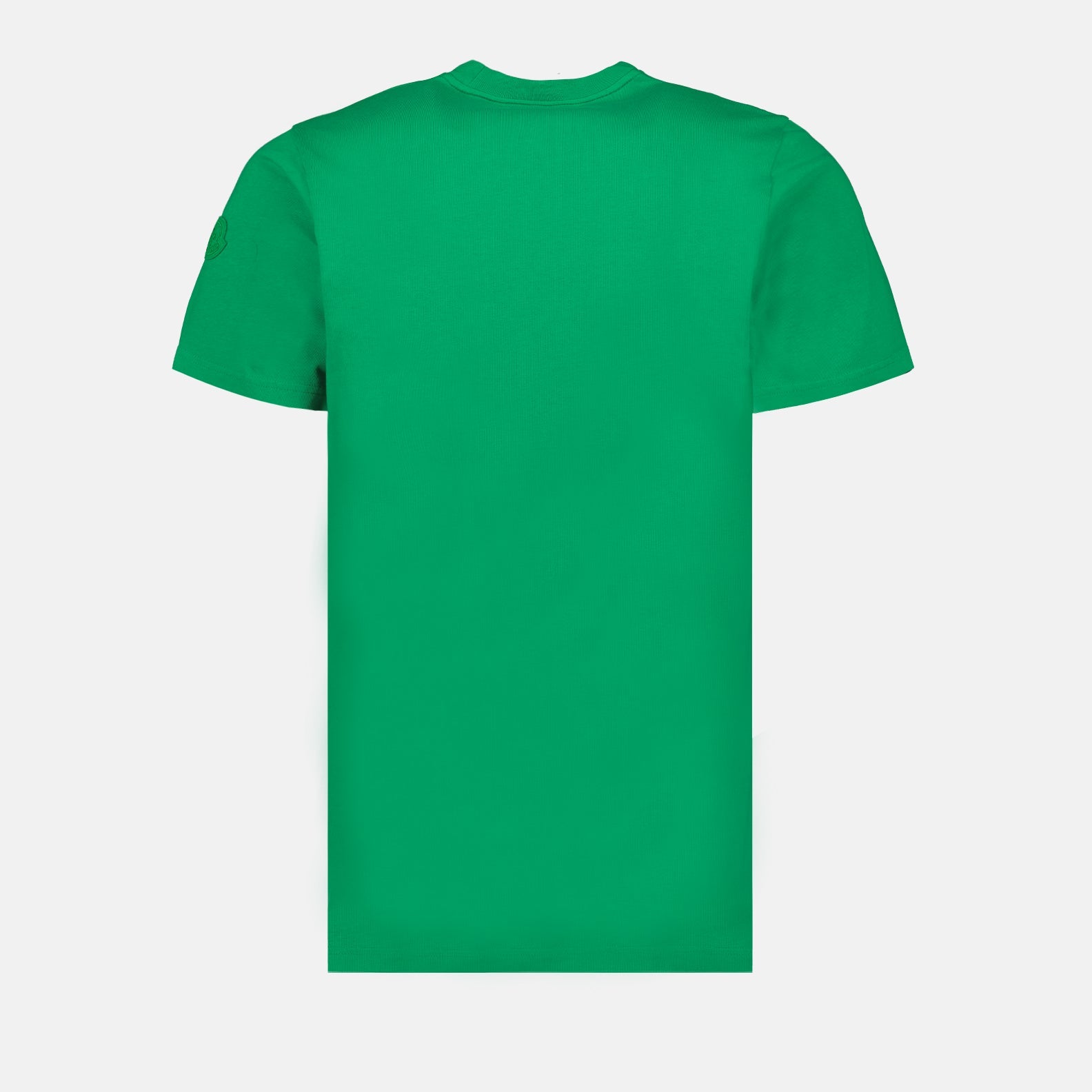 Moncler T-shirt, Green Logo Shirt, Luxury Menswear, Designer Casual Wear, High-End Fashion