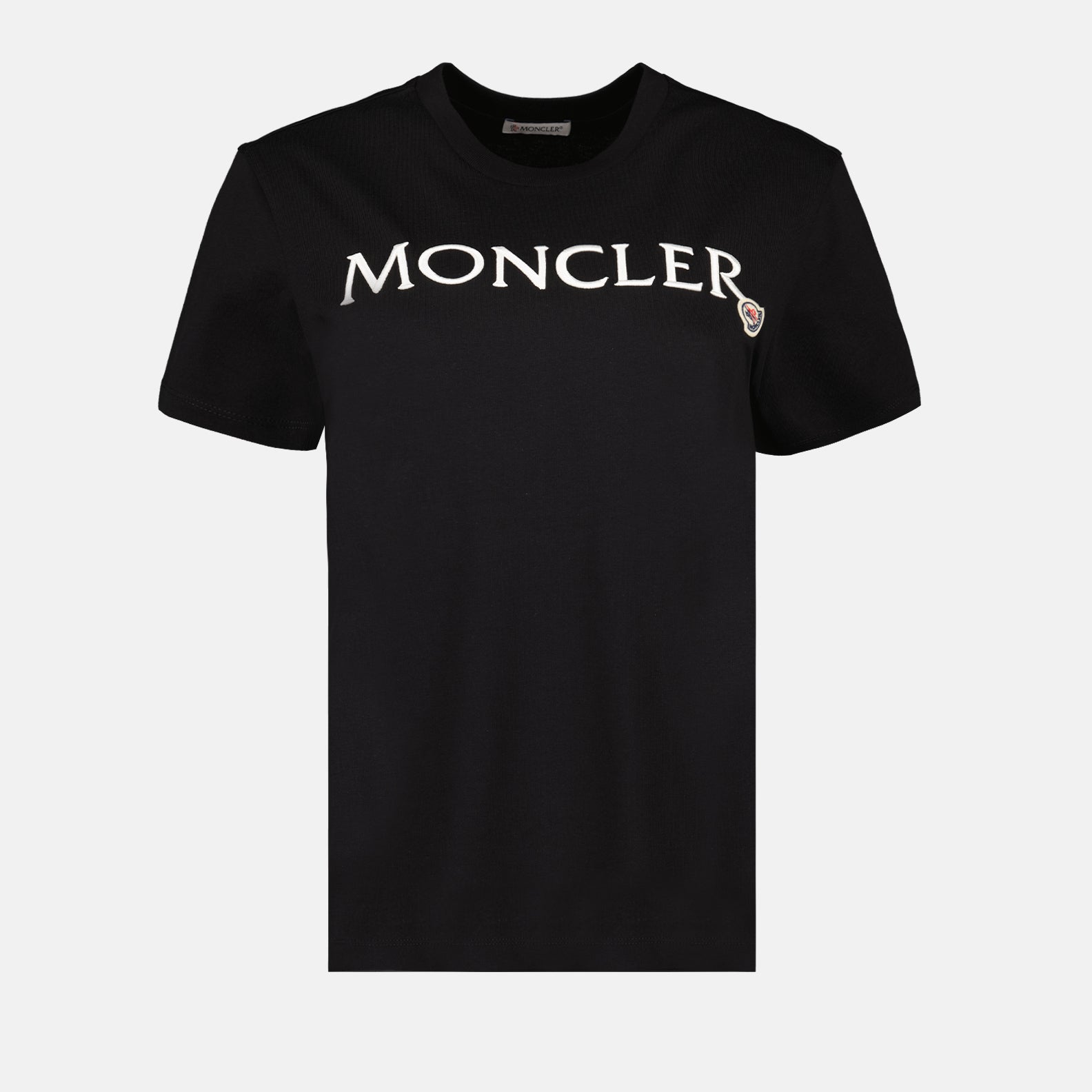 Logo T-Shirt, Moncler T-Shirt, Black T-Shirt, Luxury Fashion, High-end Clothing