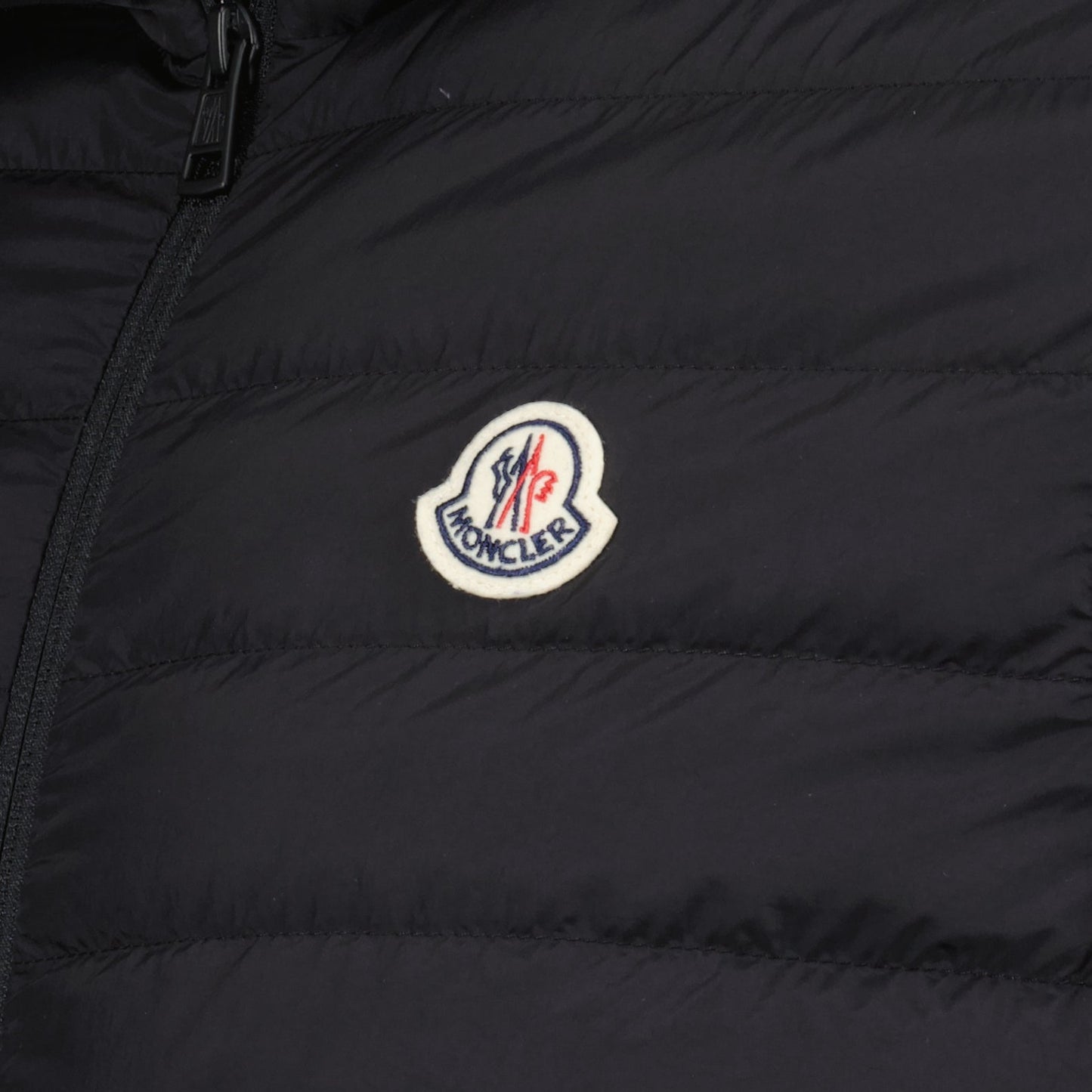 luxury jacket, Moncler jacket, bi-material jacket, black jacket, high-end fashion