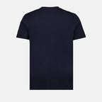 Moncler, navy blue t-shirt, logo t-shirt, luxury men's fashion, high-end casual wear