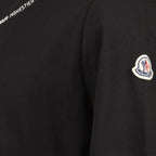 Moncler logo T-shirt, black T-shirt, cotton T-shirt, fashion for men, designer menswear