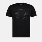 Moncler, Black T-Shirt, Logo Print, Luxury Fashion, Men's Fashion
