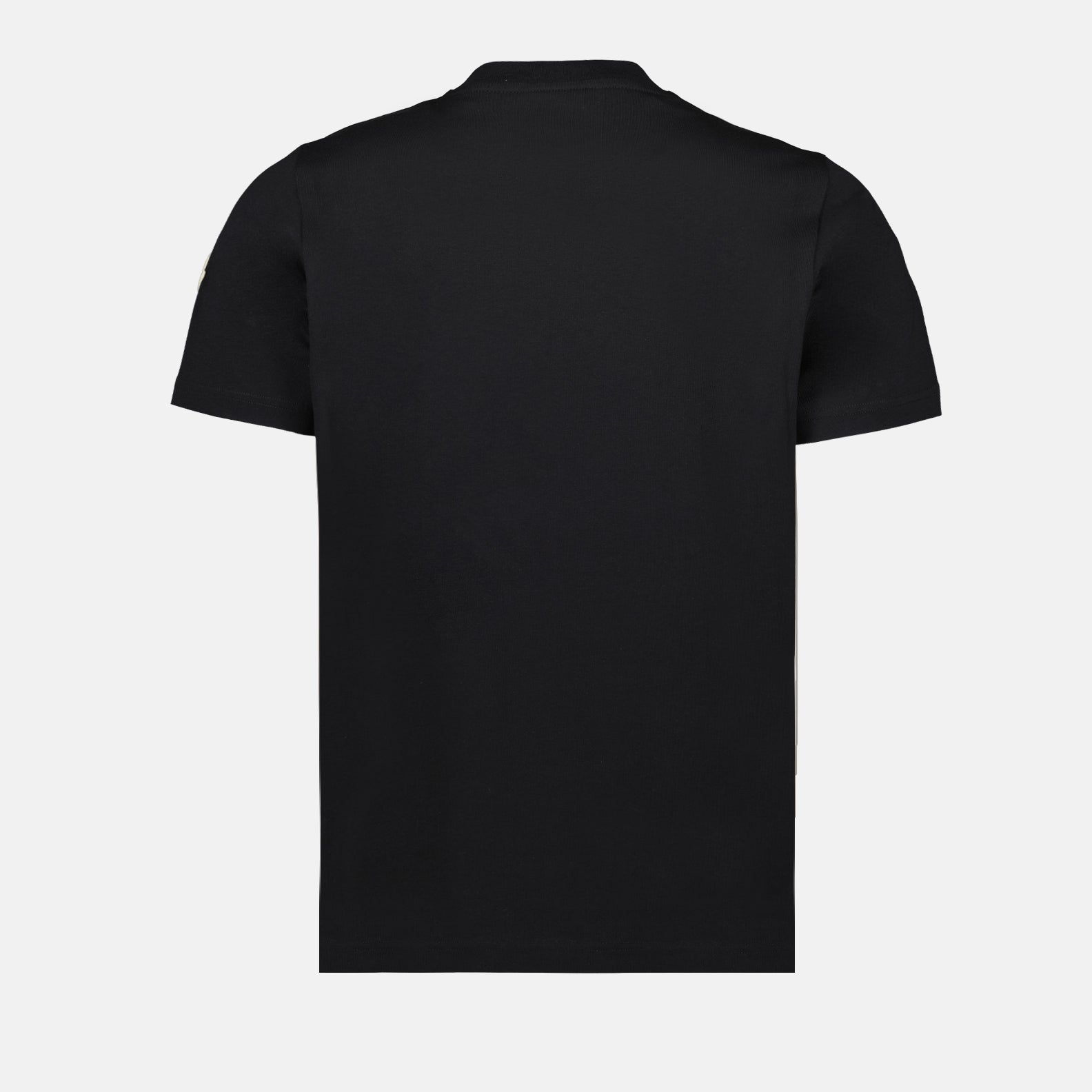 Moncler, Black T-Shirt, Logo Print, Luxury Fashion, Men's Fashion