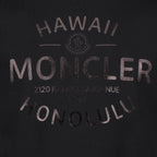 Moncler, Black T-Shirt, Logo Print, Luxury Fashion, Men's Fashion