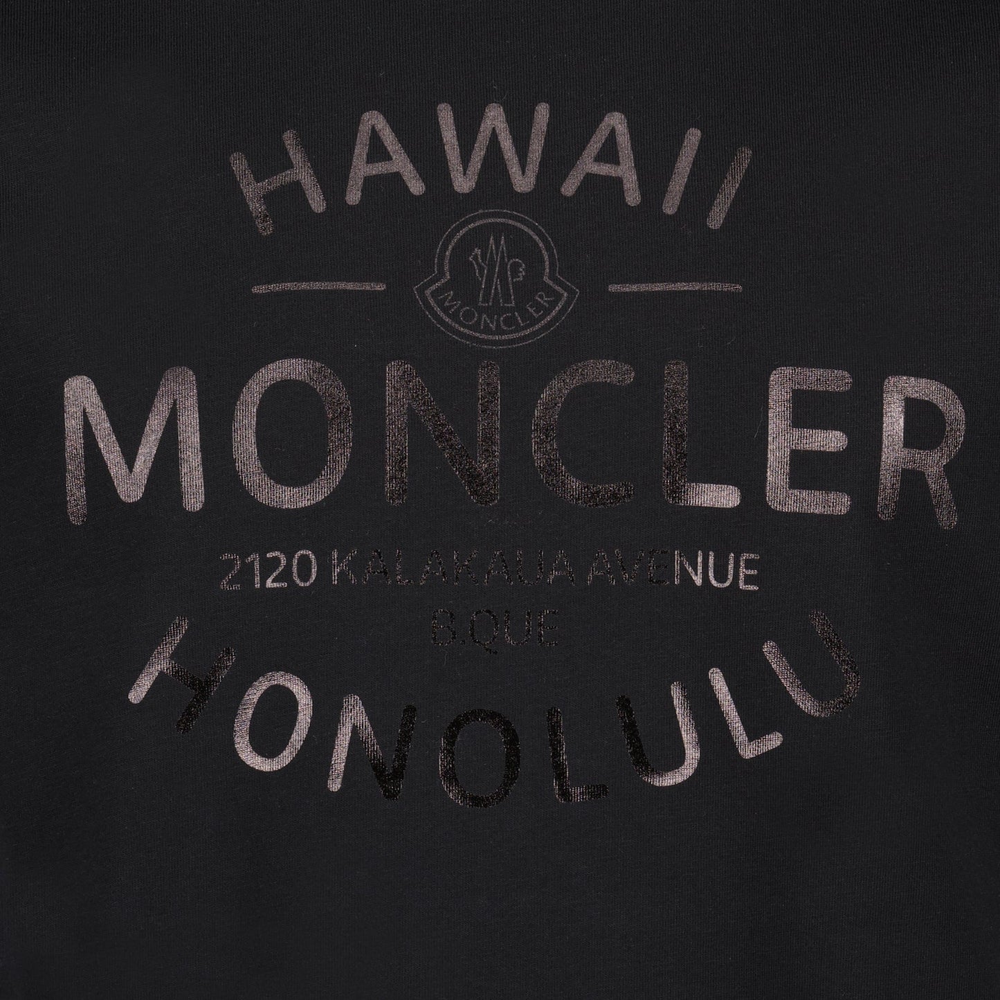 Moncler, Black T-Shirt, Logo Print, Luxury Fashion, Men's Fashion