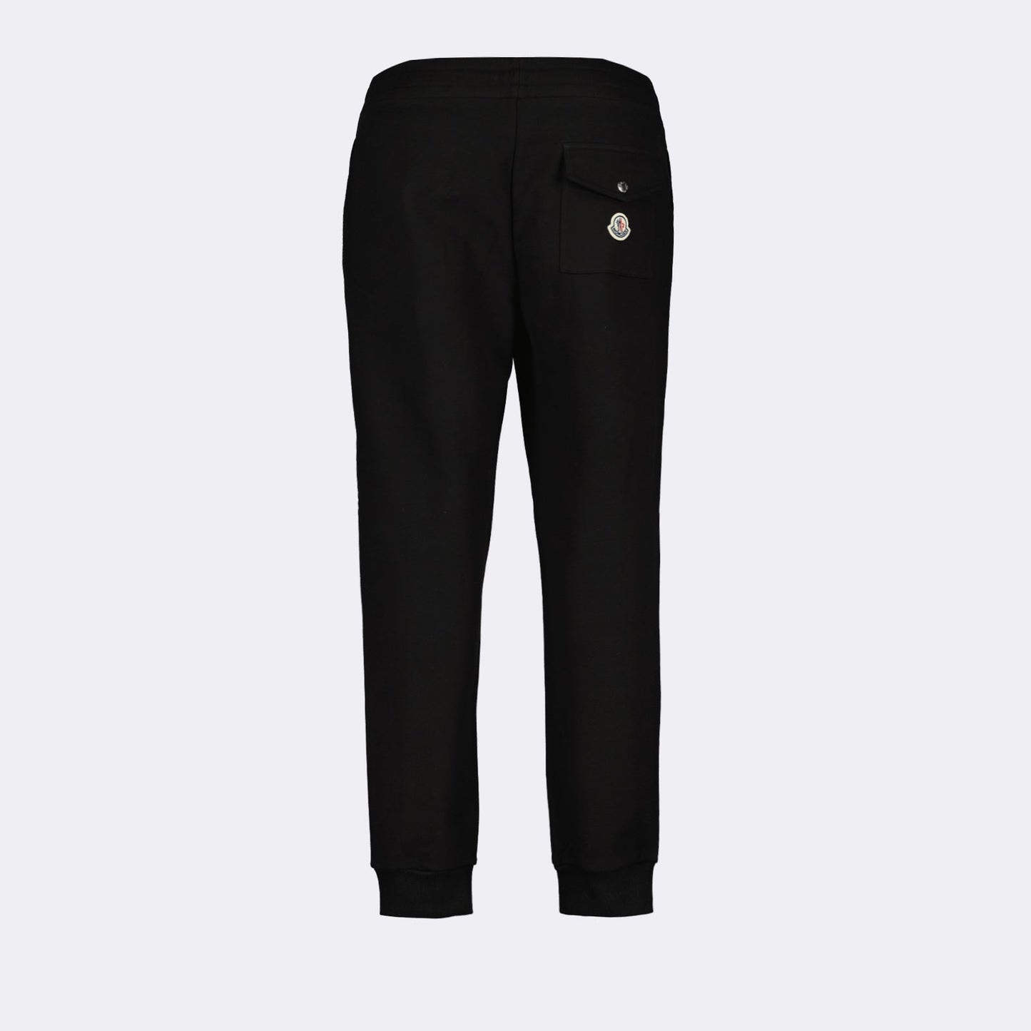 Moncler jogging pants, luxury athleisure, black logo pants, designer joggers, premium comfort wear