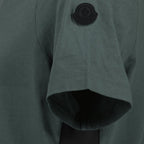 Moncler T-shirt, green logo T-shirt, luxury casual wear, designer tee, Moncler fashion