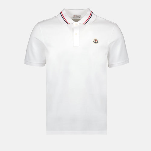 Polo Blanc avec Bordure Contrastante