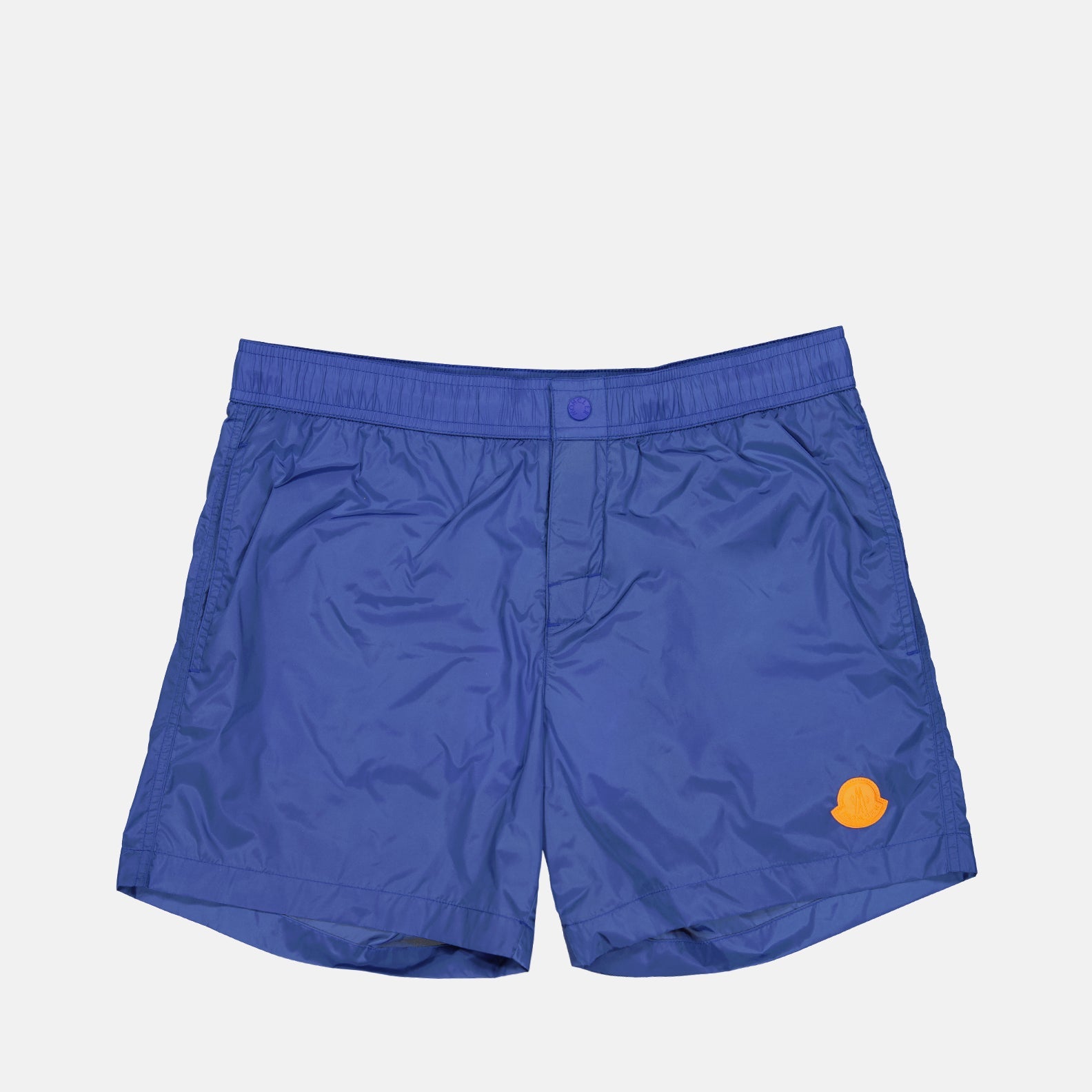 Moncler swim shorts, blue swimwear, luxury swimwear, summer fashion, designer beachwear