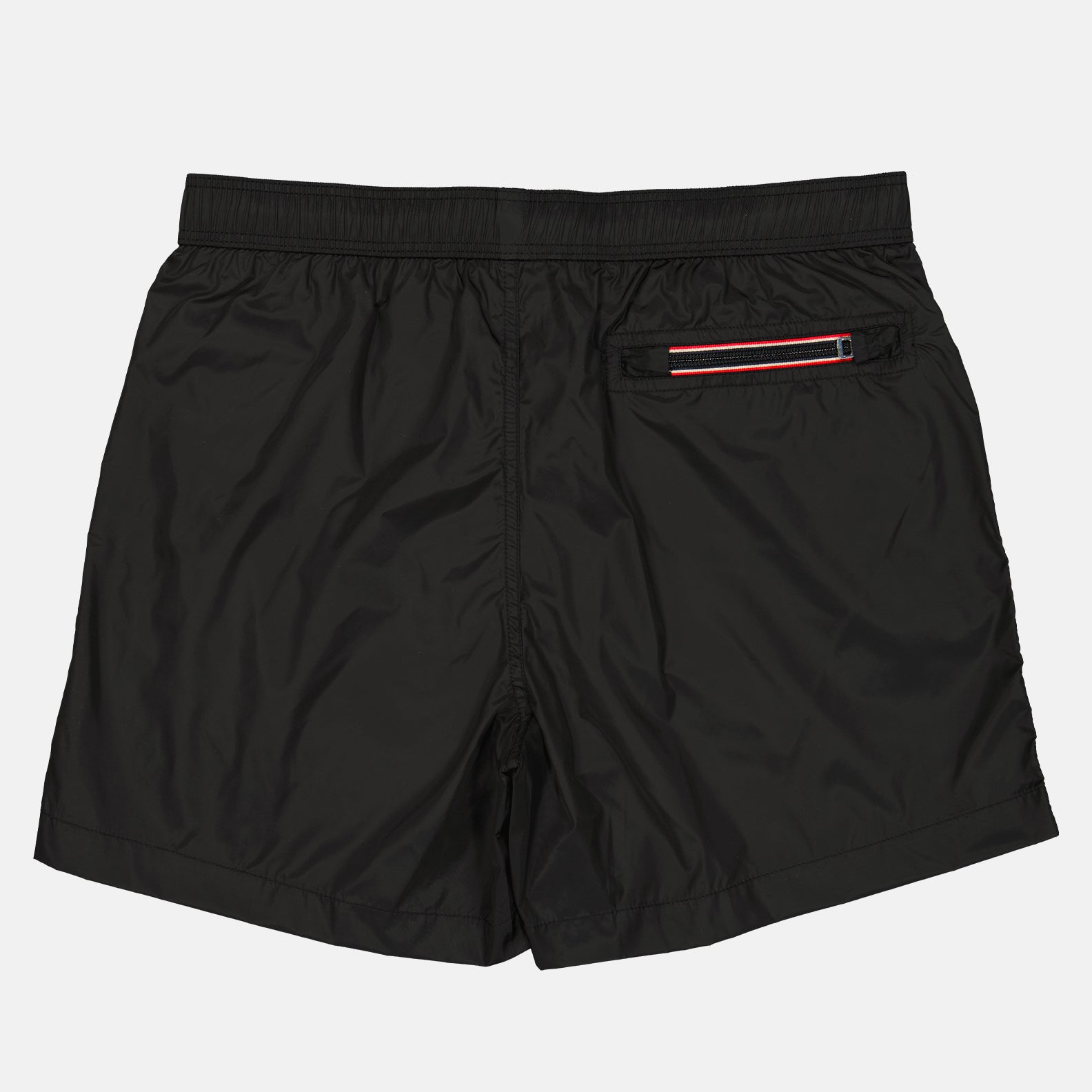 Moncler swim shorts, black swim shorts, luxury swimwear, designer swimwear, logo shorts