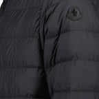luxury down jacket, black nylon jacket, winter outerwear, Moncler jacket, quilted jacket