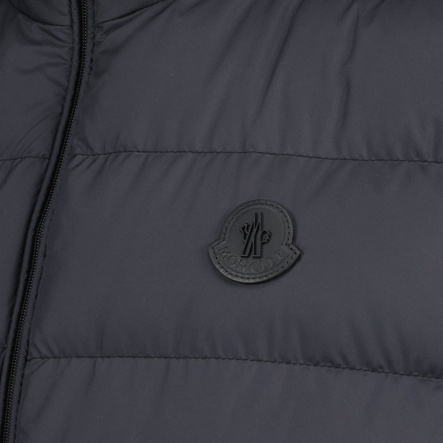 Lechtal vest, black sleeveless vest, Moncler outerwear, luxury men's fashion, high-end vests