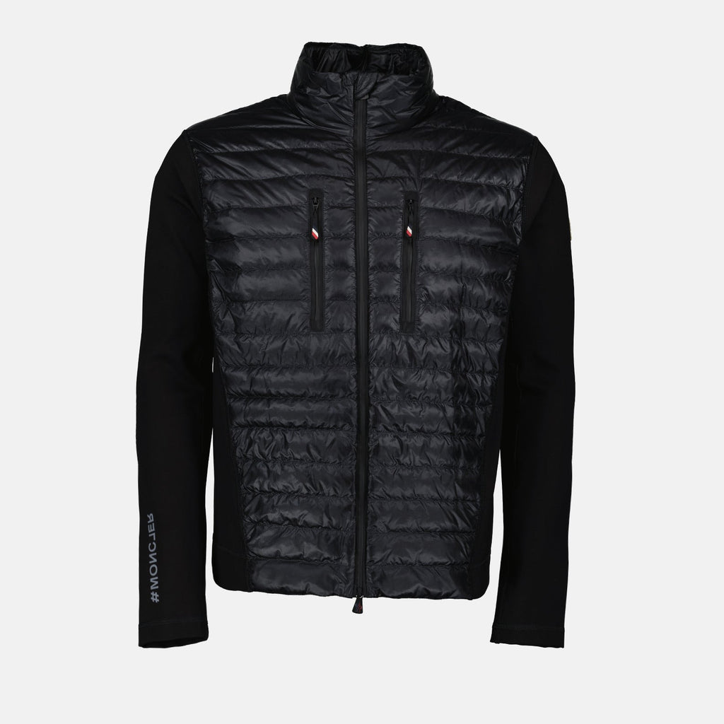 Image of Two-tone Black Nylon Jacket by Moncler Grenoble for Men - Season Spring-Summer 2024 - Front View