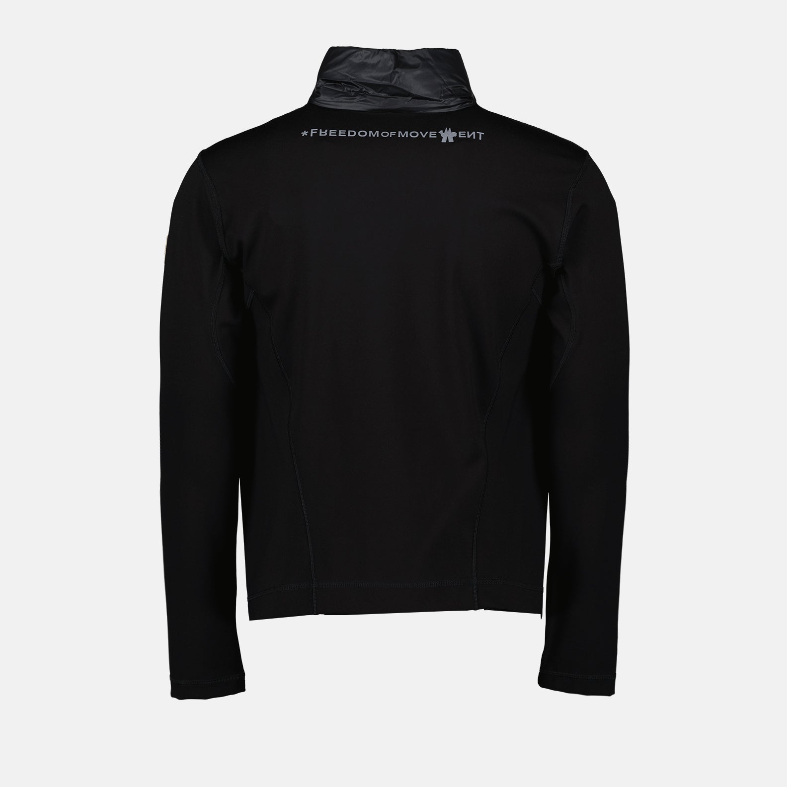 Imagen de una chaqueta de nylon negro bicolor de Moncler Grenoble para hombres - Temporada Primavera-Verano 2024 - Vista de detalle 2