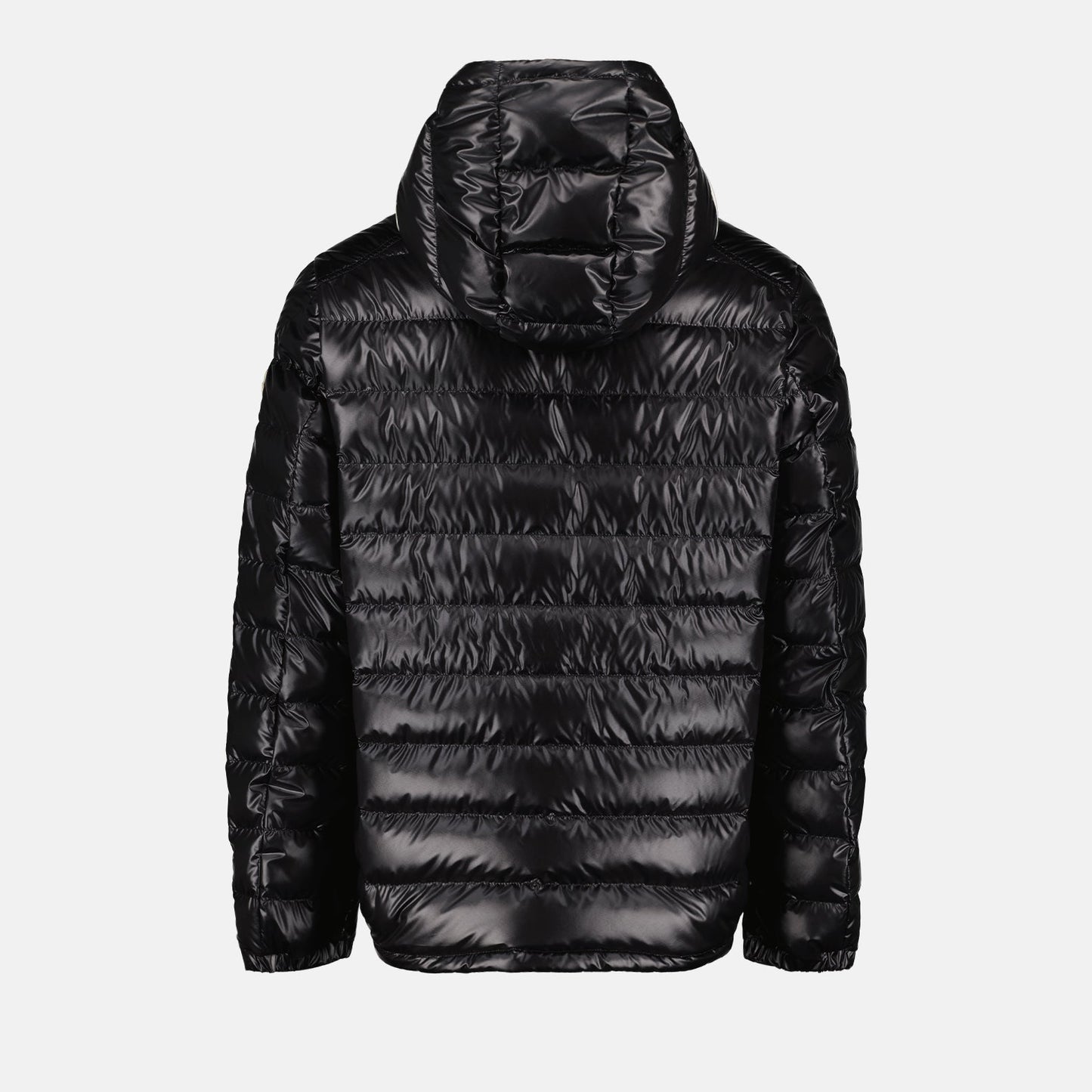 luxury down jacket, black nylon jacket, Moncler Cornour, premium outerwear, sophisticated jacket