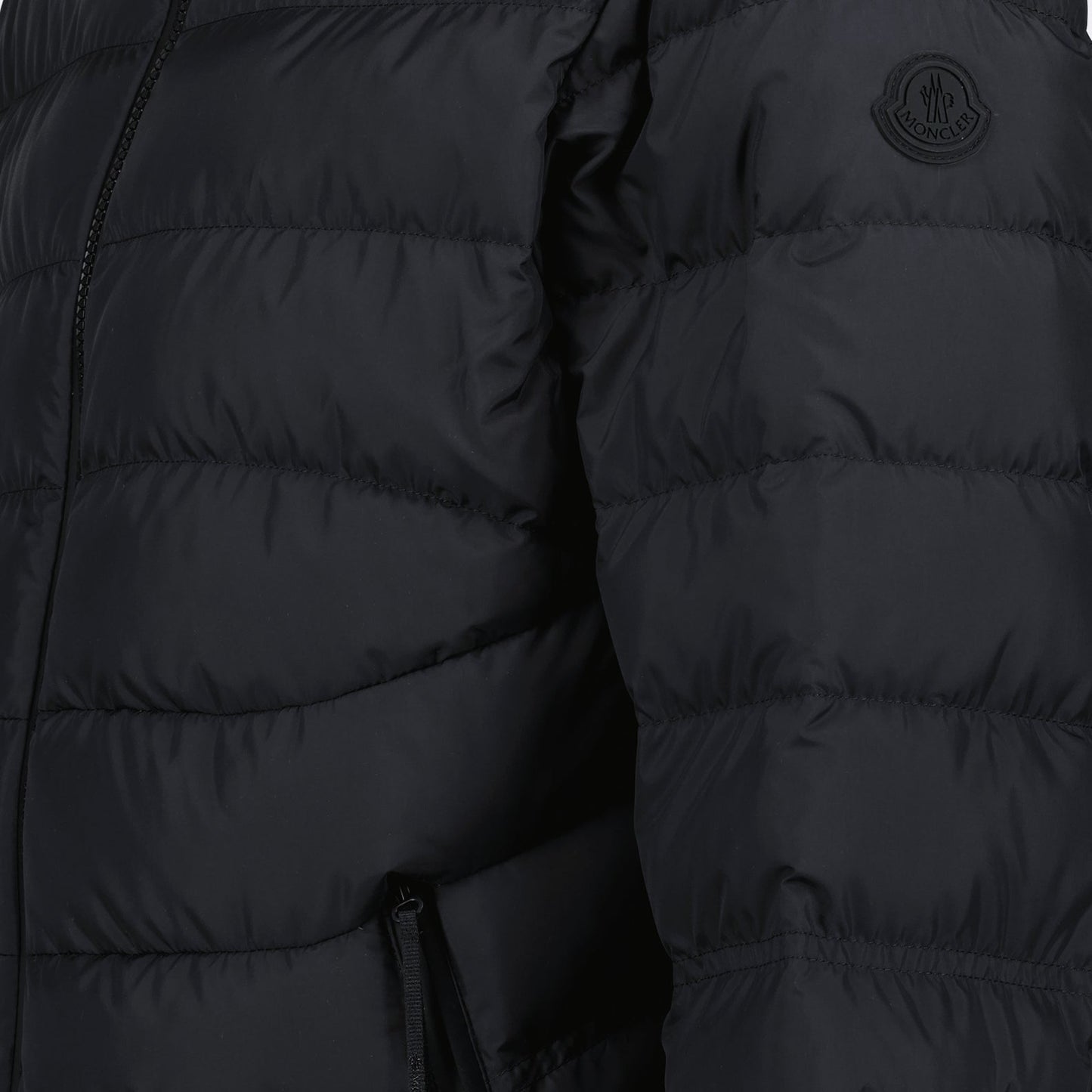 luxury down jacket, Moncler jacket, black jacket, winter coats, high-end outerwear