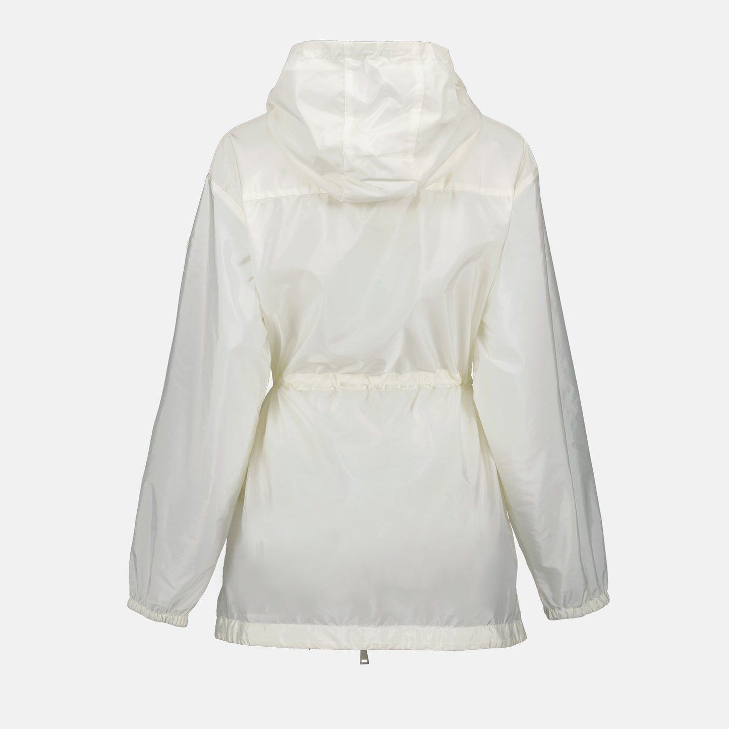 luxury jacket, white nylon jacket, Moncler jacket, designer outerwear, high-end fashion