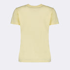 Luxury T-shirt, Moncler T-shirt, Designer Logo T-shirt, Yellow T-shirt, High-end fashion top