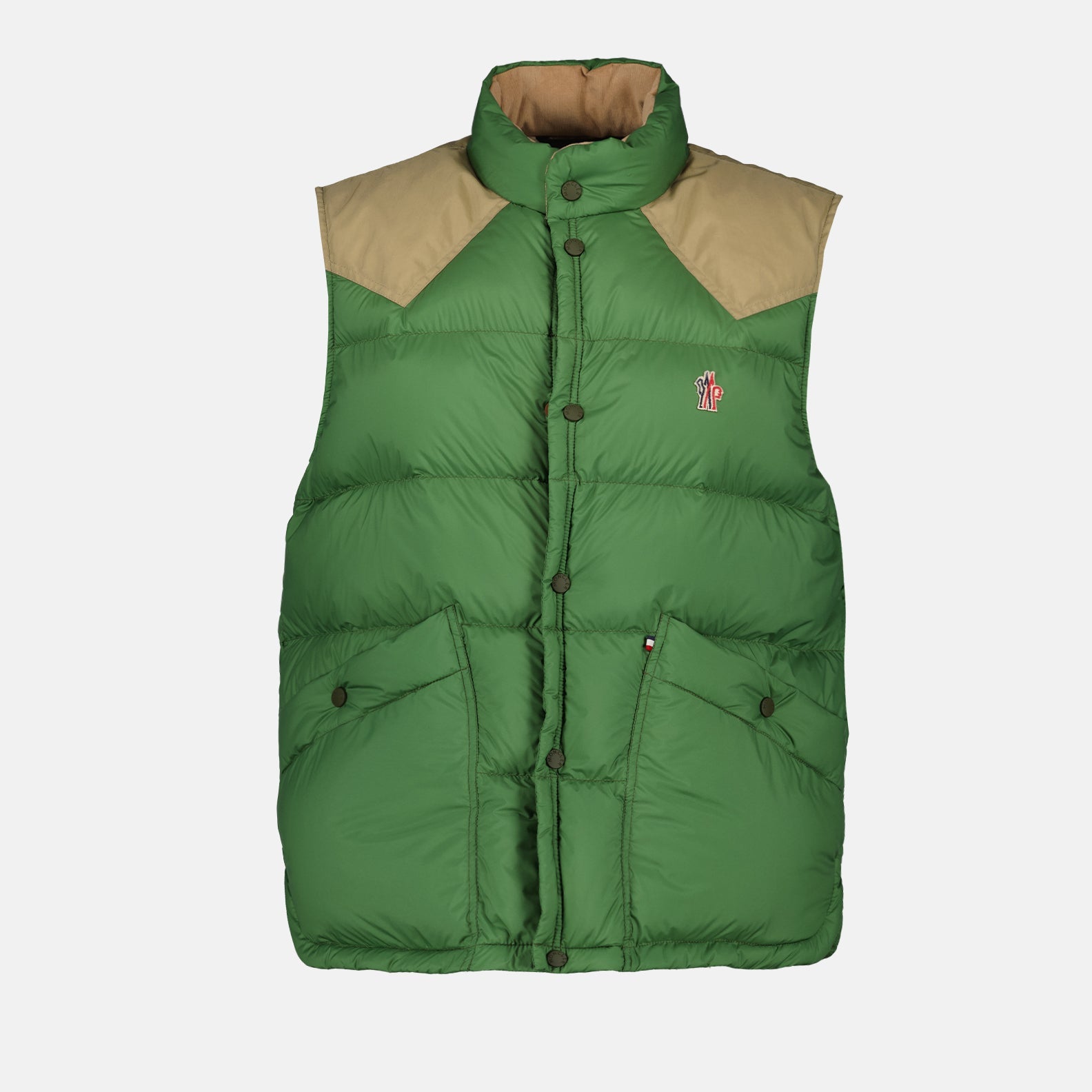 Imagen del chaleco sin mangas de nylon Veny de Moncler Grenoble para hombres - Temporada Primavera-Verano 2024 - Vista frontal