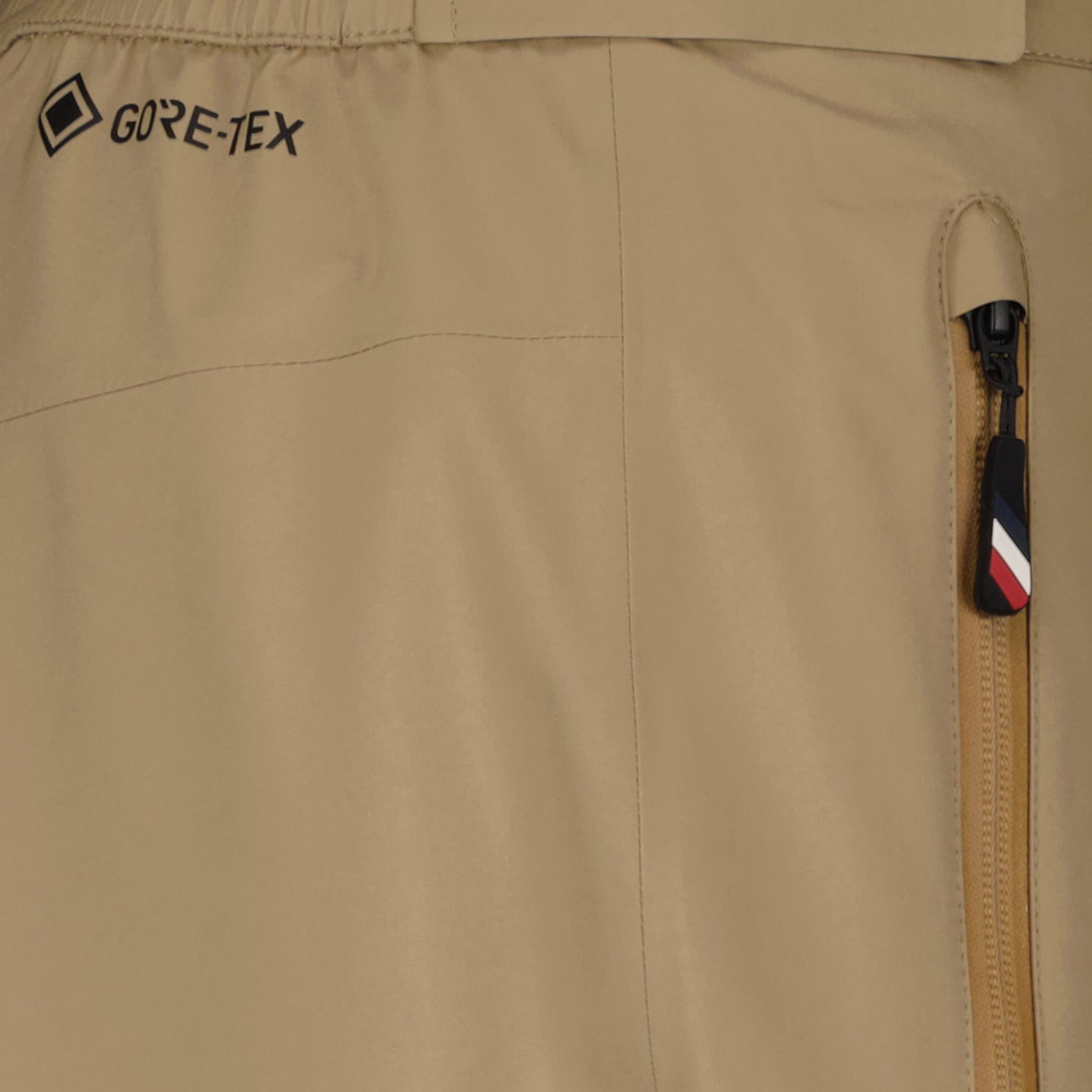 Moncler Grenoble, Gore-Tex pants, technical pants, luxury menswear, beige pants