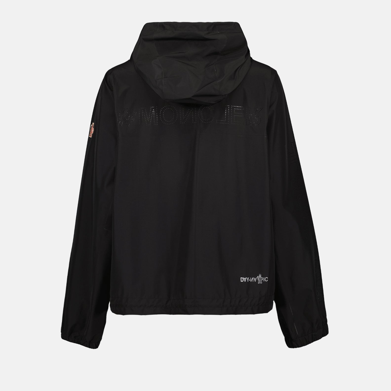 Moncler Grenoble jacket, black nylon windbreaker, elegant windbreaker, luxury outerwear, high-end jacket