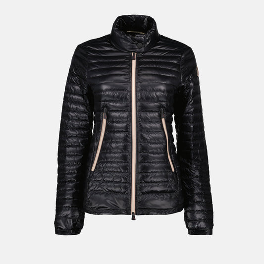 quilted jacket, nylon jacket, luxury outerwear, Moncler Grenoble, black jacket