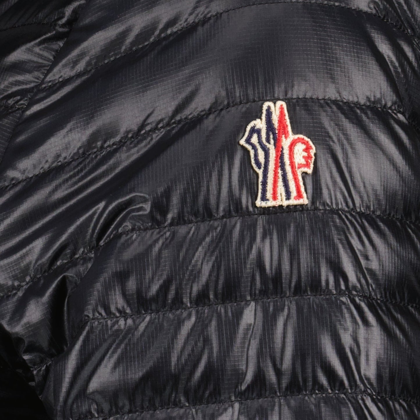 quilted jacket, nylon jacket, luxury outerwear, Moncler Grenoble, black jacket