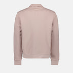 luxury sweatshirt, Moncler zip sweatshirt, rose sweatshirt, premium casual wear, elegant loungewear