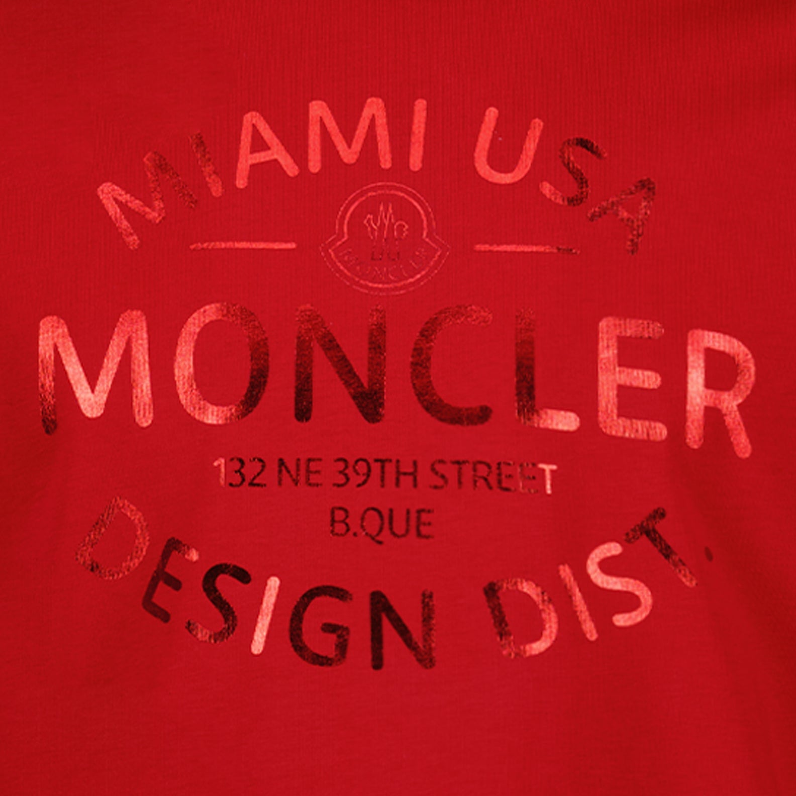 Red T-shirt, Logo Print, Moncler, Luxury Fashion, Casual Wear