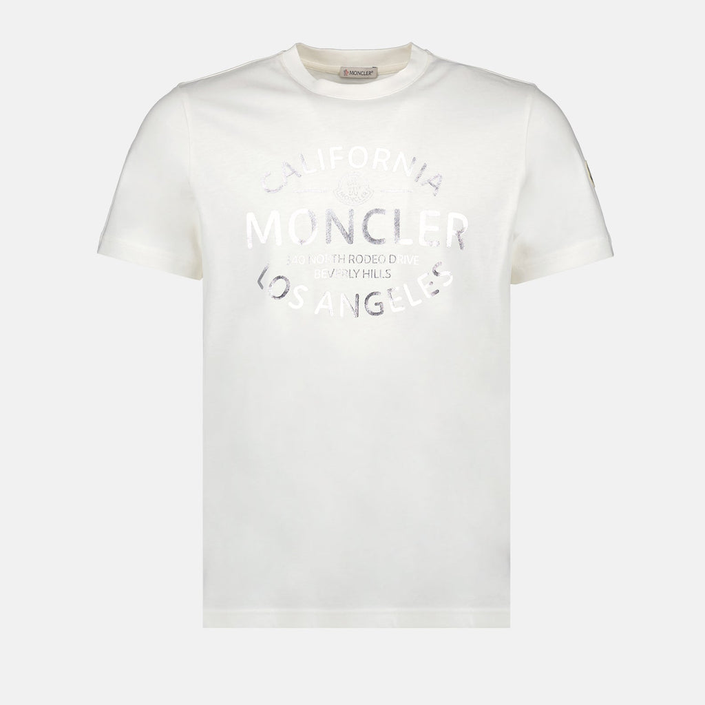 White T-shirt with Logo Print