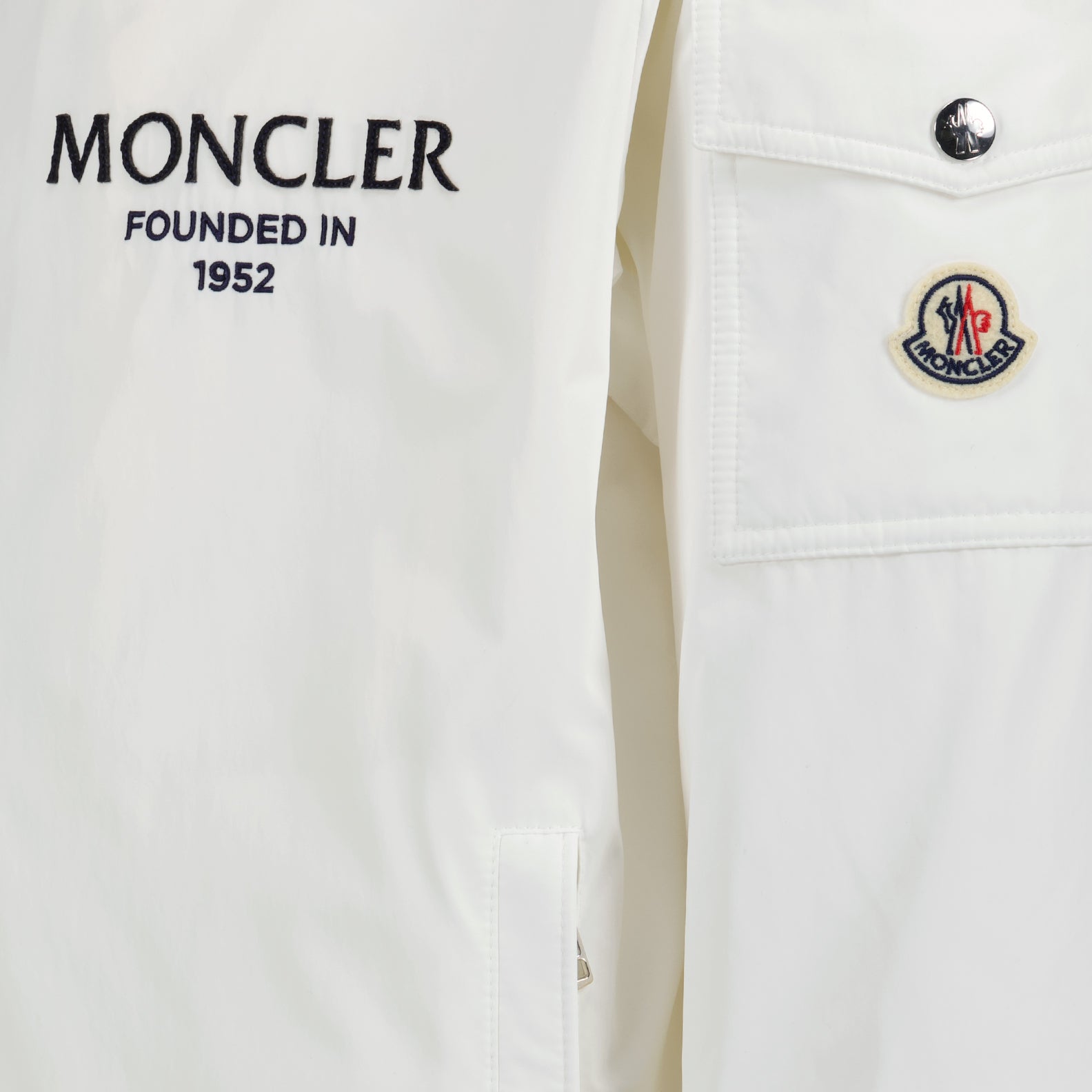 white nylon jacket, luxury jacket, Moncler jacket, Granero jacket, high-end fashion