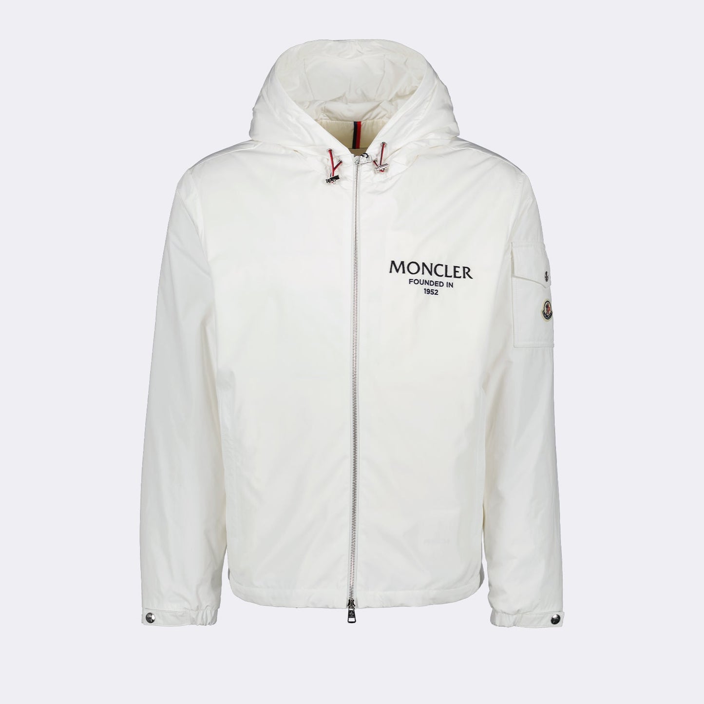 white nylon jacket, luxury jacket, Moncler jacket, Granero jacket, high-end fashion