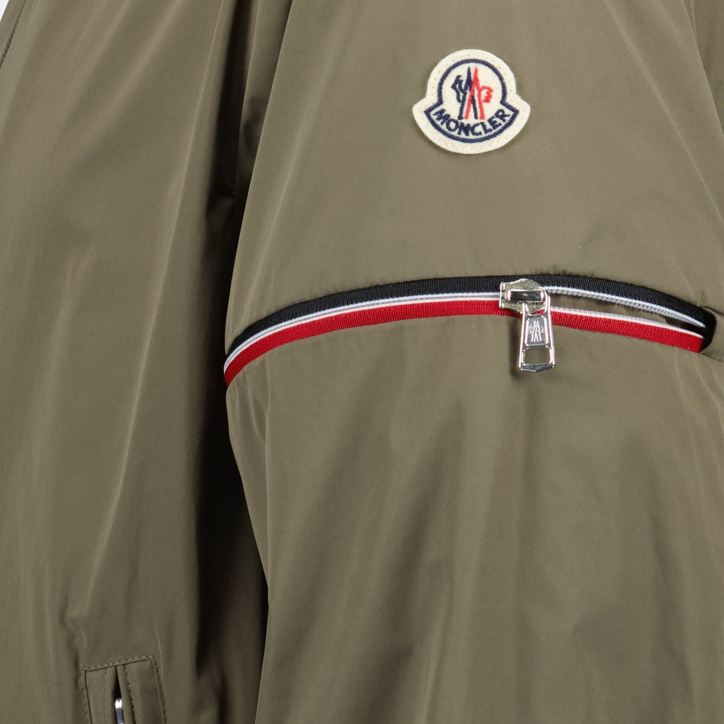 Windbreaker, Luxury, Moncler, Kaki Jacket, Elegant Outerwear