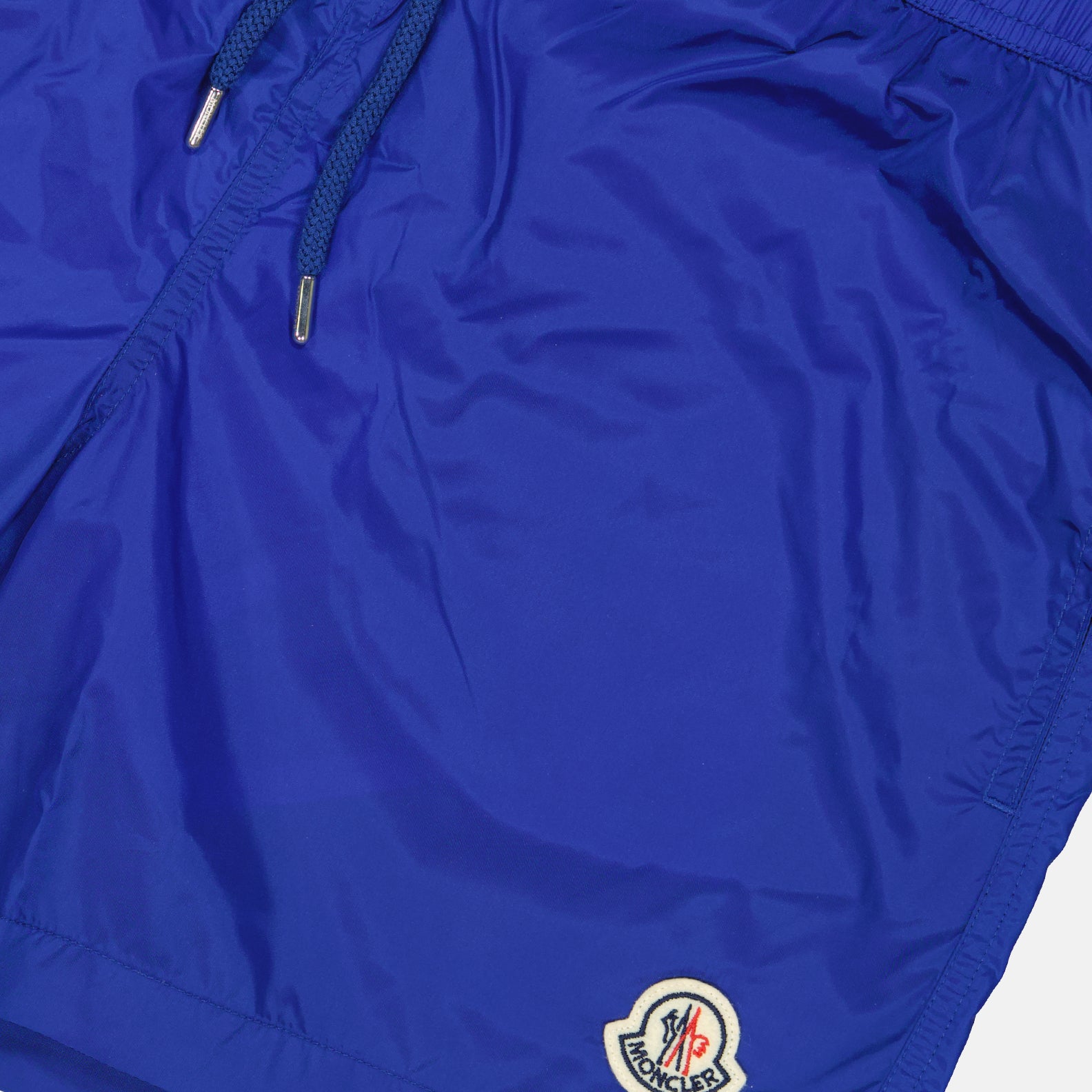 Moncler, navy swim shorts, logo swim shorts, luxury swimwear, men's swimwear