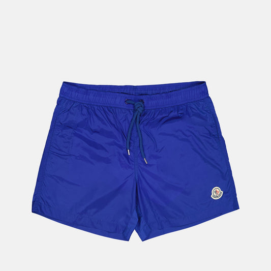 Moncler, navy swim shorts, logo swim shorts, luxury swimwear, men's swimwear