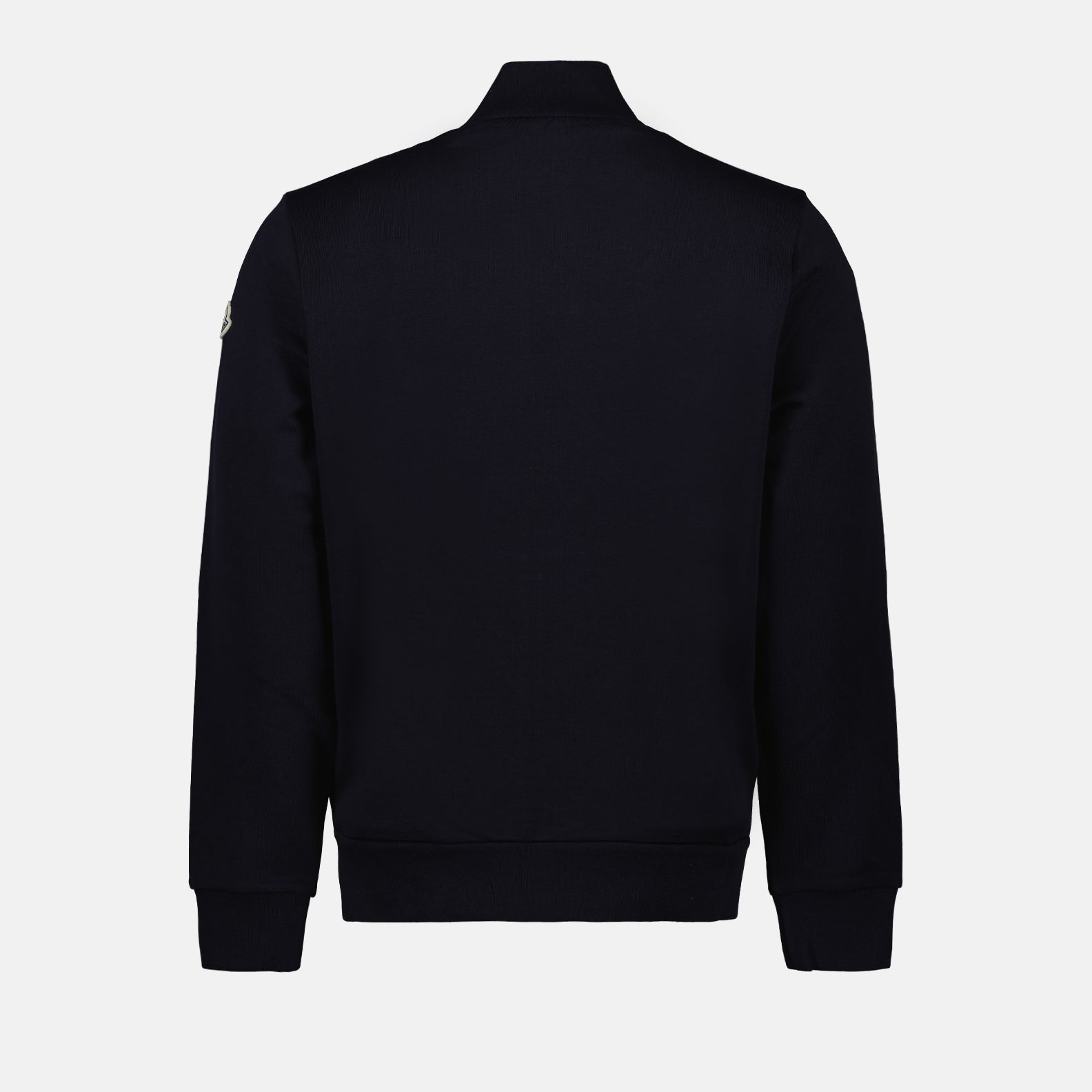 luxury cotton jacket, navy blue zip jacket, Moncler jacket, premium outerwear, high-end fashion