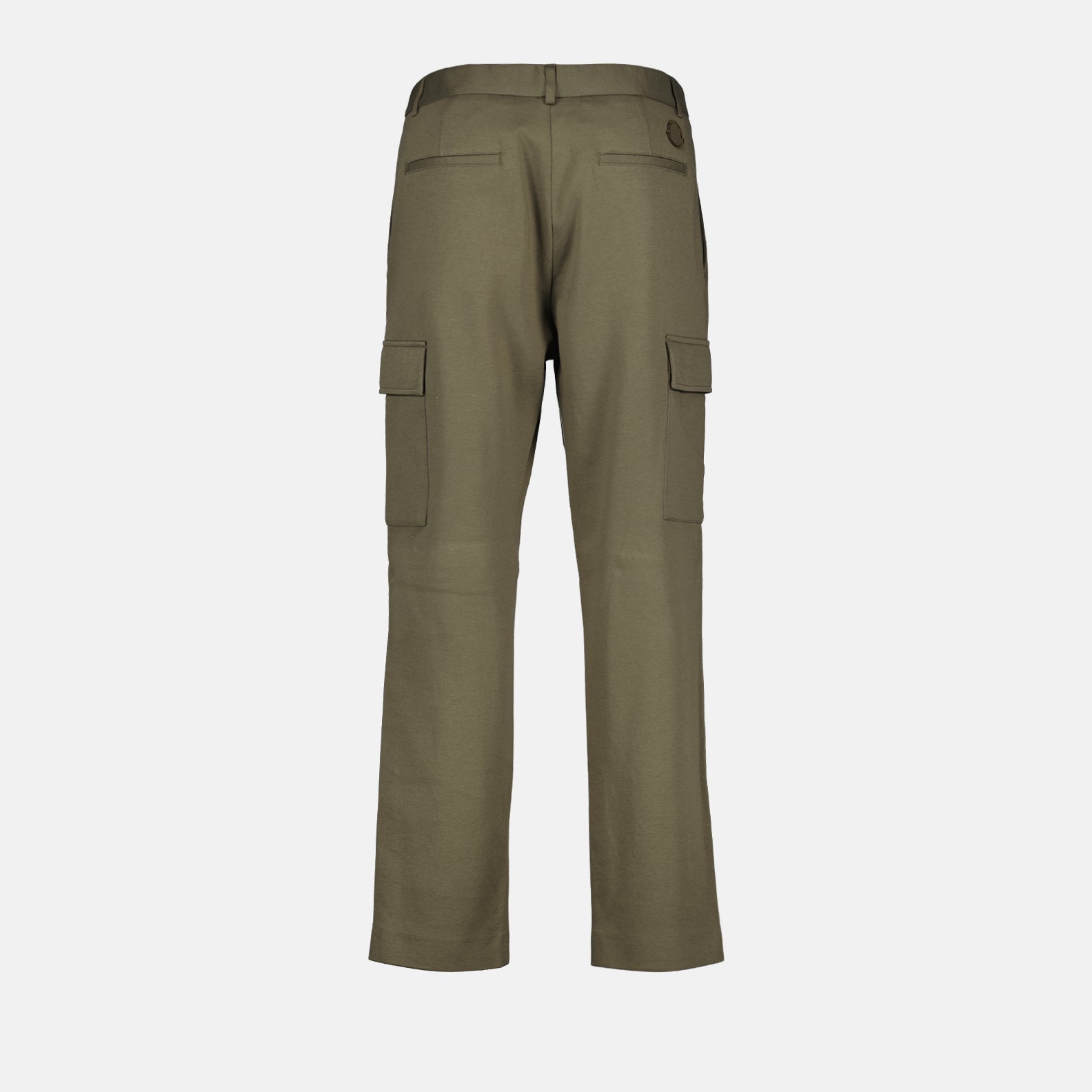 khaki trousers, straight-leg, cotton trousers, Moncler trousers, luxury casual wear