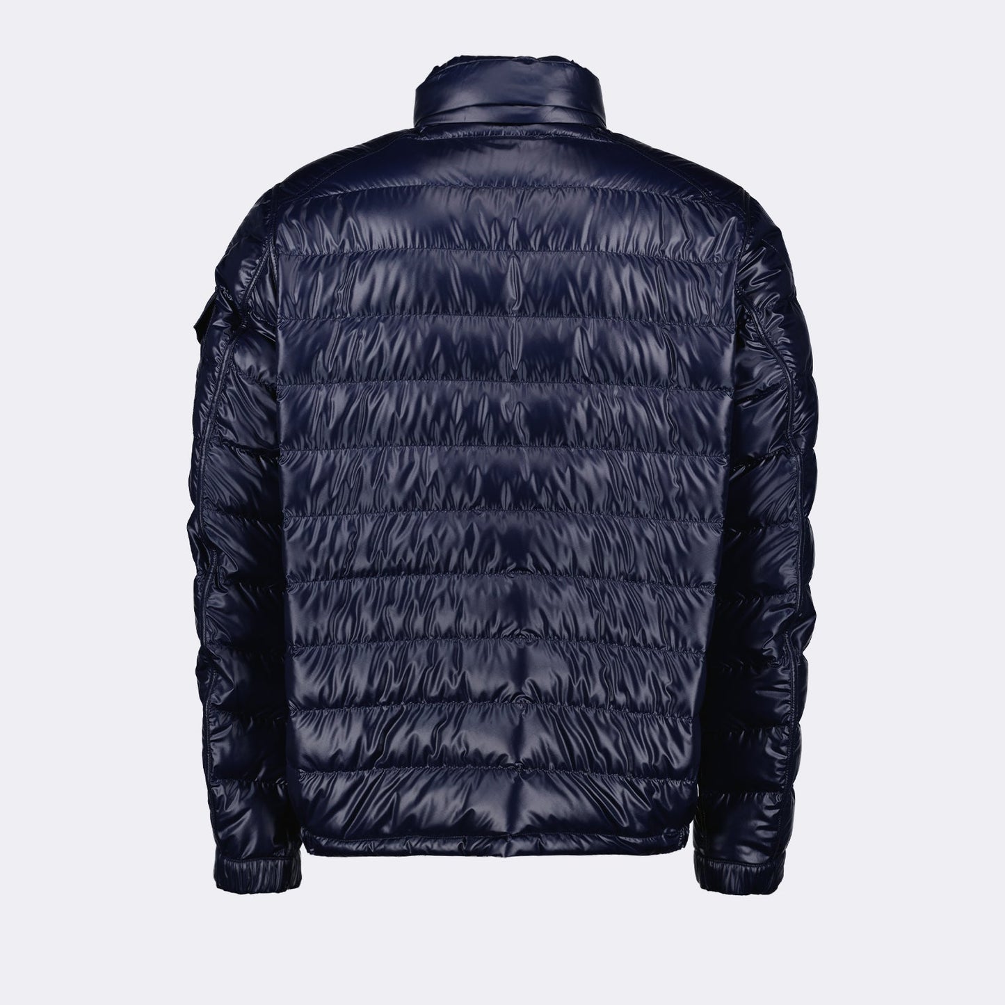 reversible jacket, luxury outerwear, Moncler, blue nylon jacket, high-end fashion