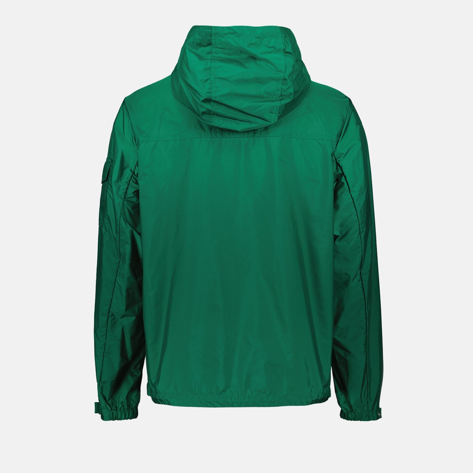 Image of Dark Green Windbreaker Jacket by Moncler for Men - Season Spring-Summer 2024 - Back View