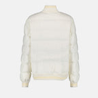 Argo Down Bomber Jacket, Luxury Outerwear, Moncler Jacket, White Bomber Jacket, Designer Winter Jacket