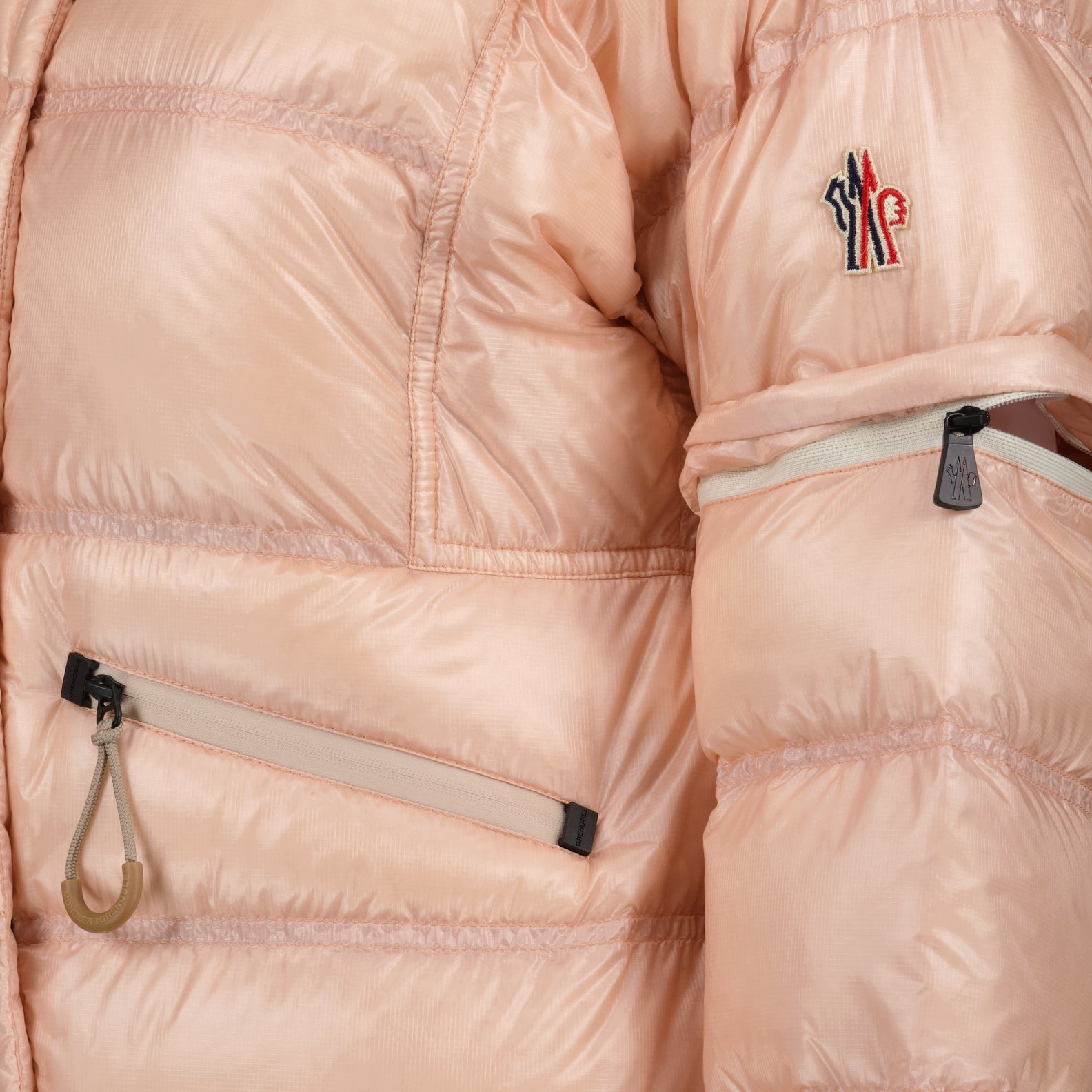 Moncler Grenoble, Mauduit Bomber, luxury outerwear, nylon jacket, pink bomber