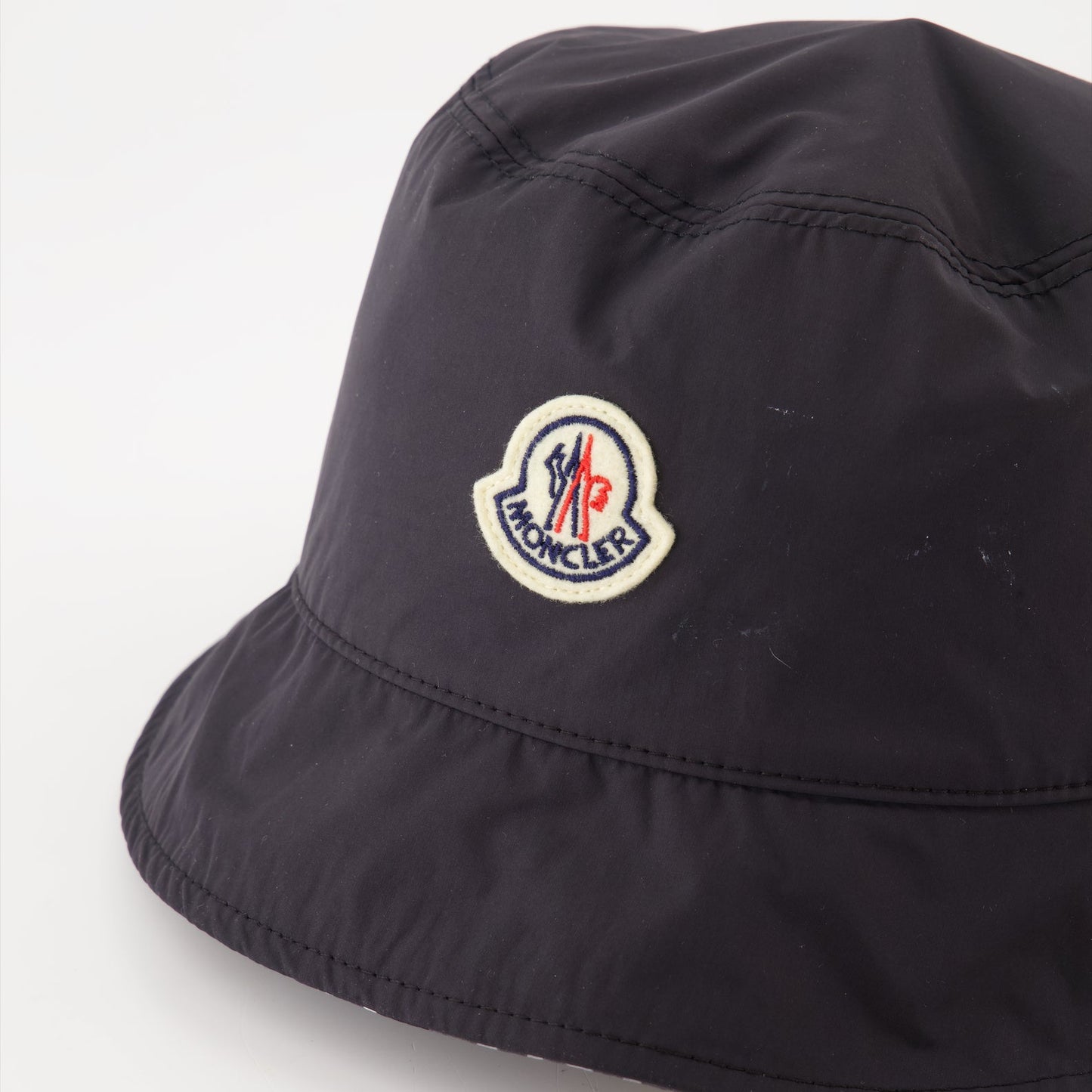 reversible bucket hat, Moncler hat, luxury accessories, grey bucket hat, stylish hats