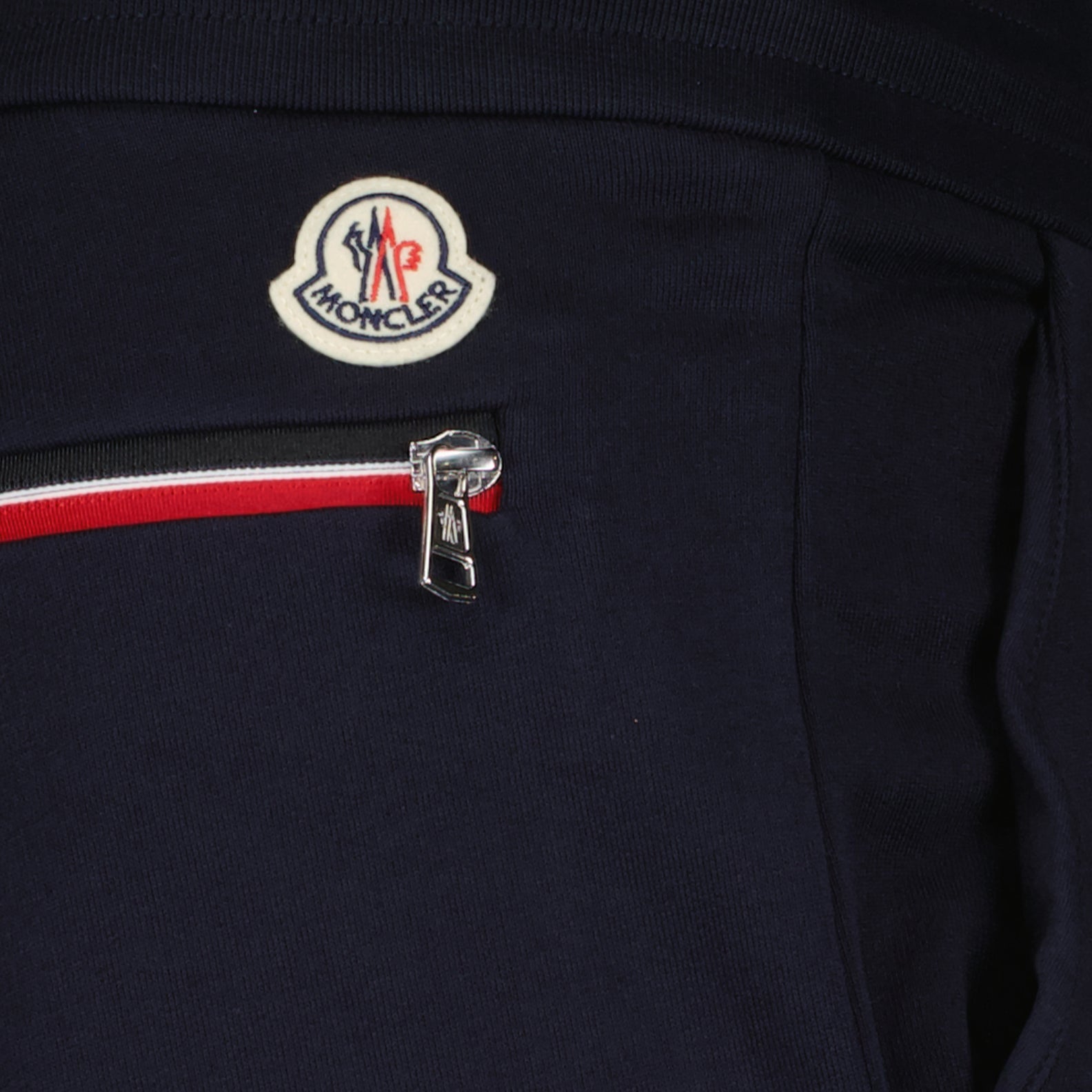 luxury jogging pants, blue cotton pants, Moncler pants, casual luxury, men's loungewear