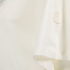 luxury crop t-shirt, Moncler logo top, high-end casual wear, white logo t-shirt, elegant women’s clothing