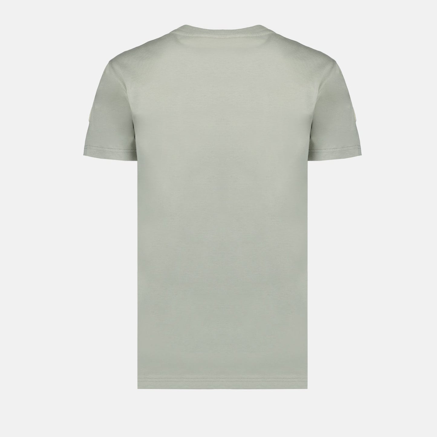 luxury T-shirt, aqua green, Moncler logo, high-end fashion, designer casual wear