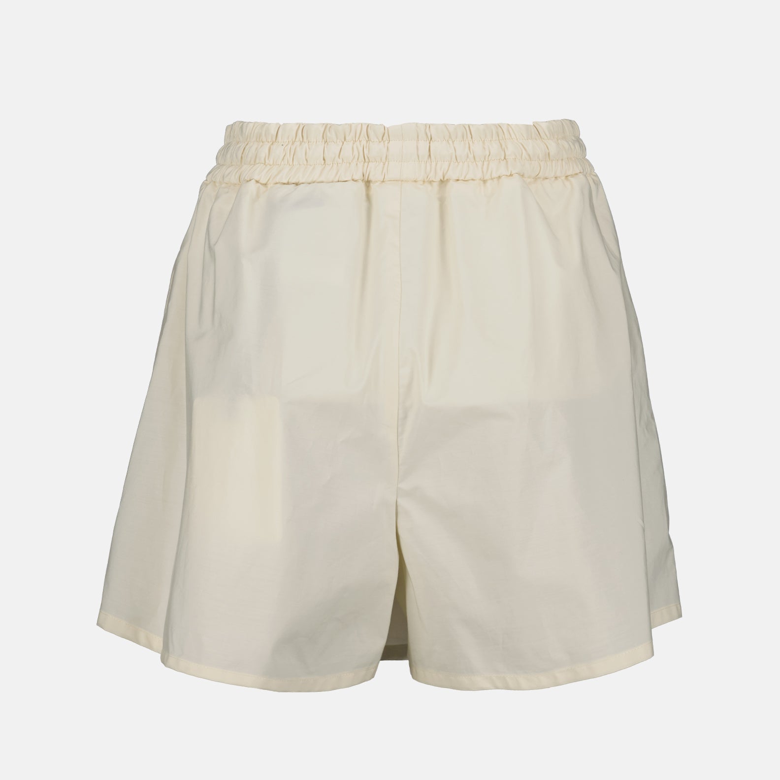 Moncler shorts, ecru cotton shorts, luxury casual wear, premium fashion, high-end shorts